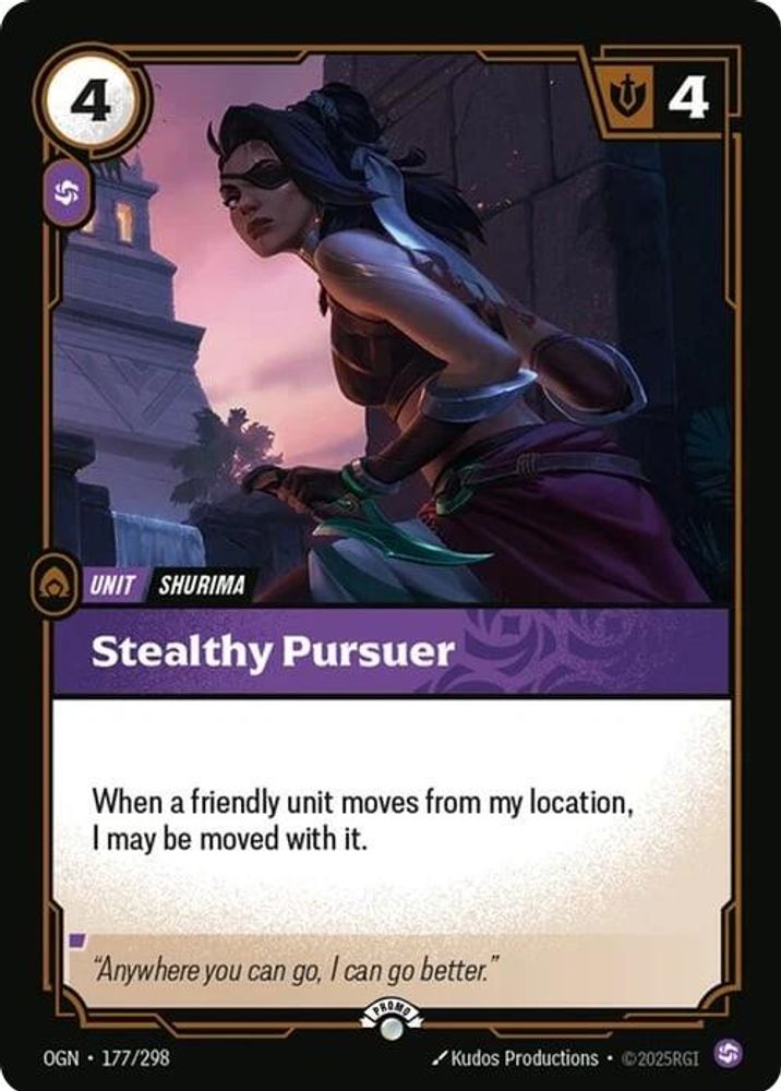 Stealthy Pursuer (177/298) - [Riftbound Organized Play Promotional Cards Foil] (Riftbound TCG)