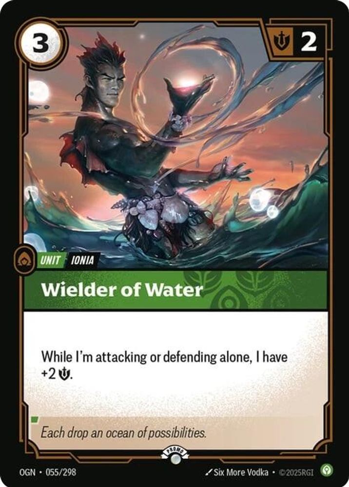 Wielder of Water (055/298) - [Riftbound Organized Play Promotional Cards Foil] (Riftbound TCG)