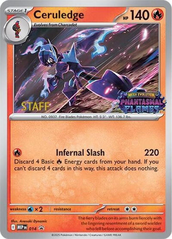 Ceruledge (014) (Prerelease) (Staff) [Mega Evolution Promo]