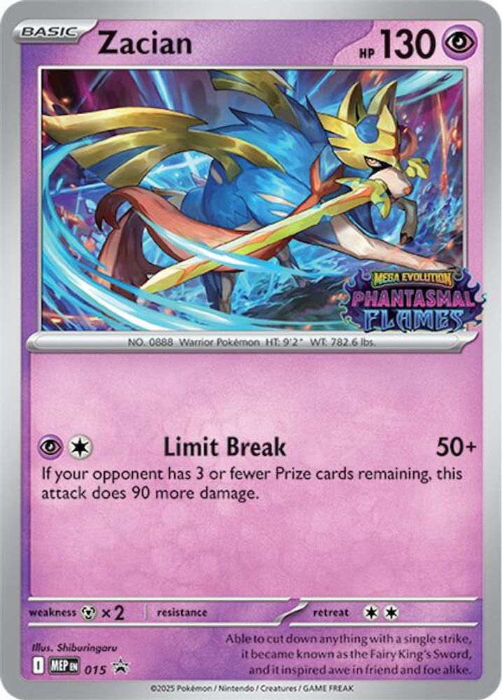 Zacian (015) (Prerelease) [Mega Evolution Promo]