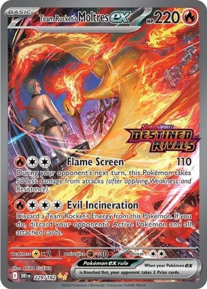 Team Rocket's Moltres ex (229/182) (Destined Rivals Stamp) [Miscellaneous Cards]
