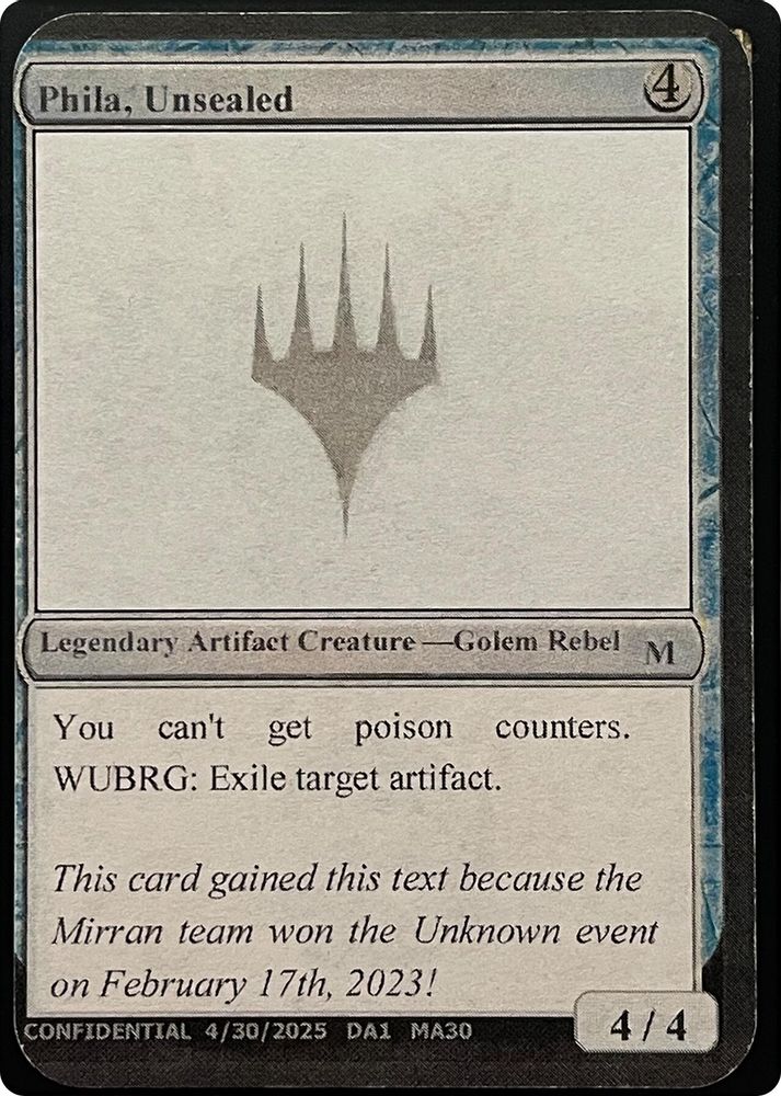 Phila, Unsealed (Reprint) [Unknown Event]