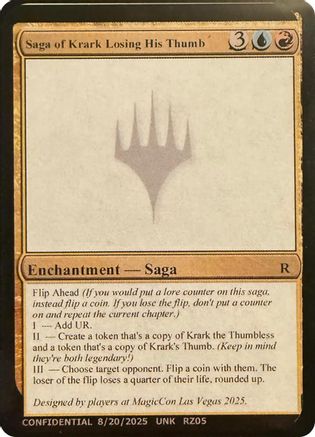 Saga of Krark Losing His Thumb [Unknown Event]