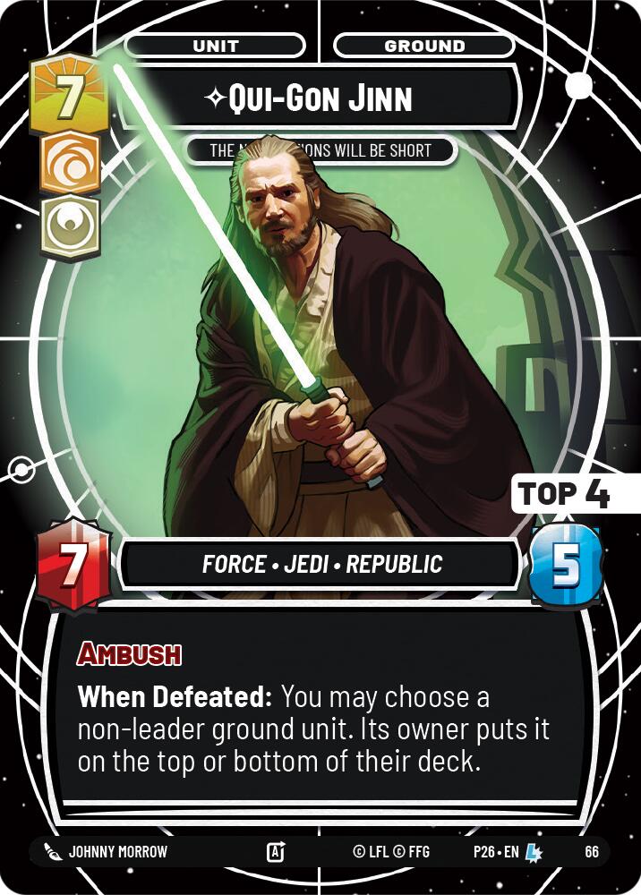 Qui-Gon Jinn - The Negotiations Will Be Short (Top 4) (66) (66) [Sector and Regional Promos: Season 1]