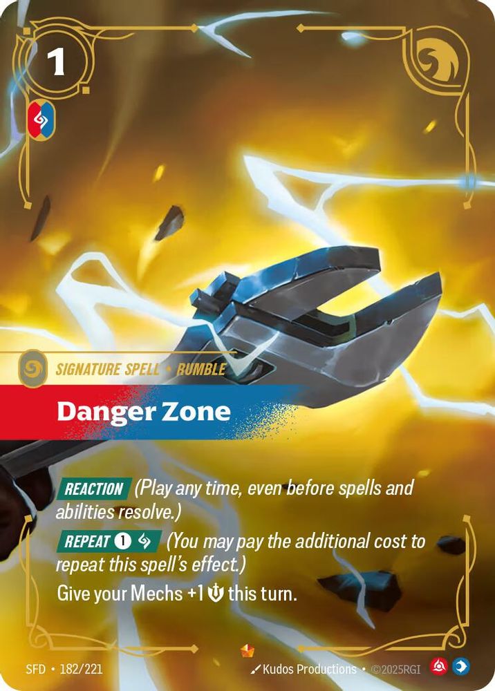 Danger Zone (182/221) - [Spiritforged Foil] (Riftbound TCG)