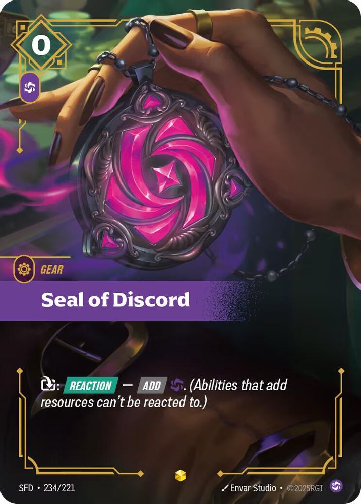 Seal of Discord (Overnumbered) (234/221) - [Spiritforged Foil] (Riftbound TCG)