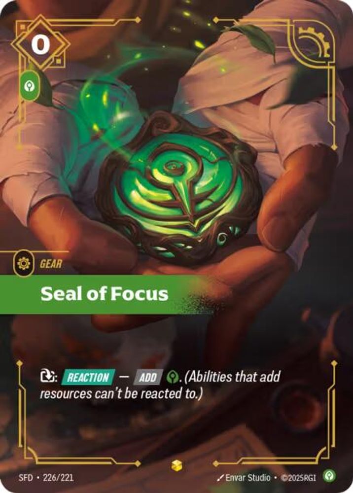 Seal of Focus (Overnumbered) (226/221) - [Spiritforged Foil] (Riftbound TCG)