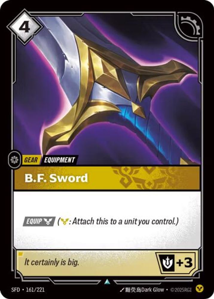 B.F. Sword (161/221) - [Spiritforged Foil] (Riftbound TCG)