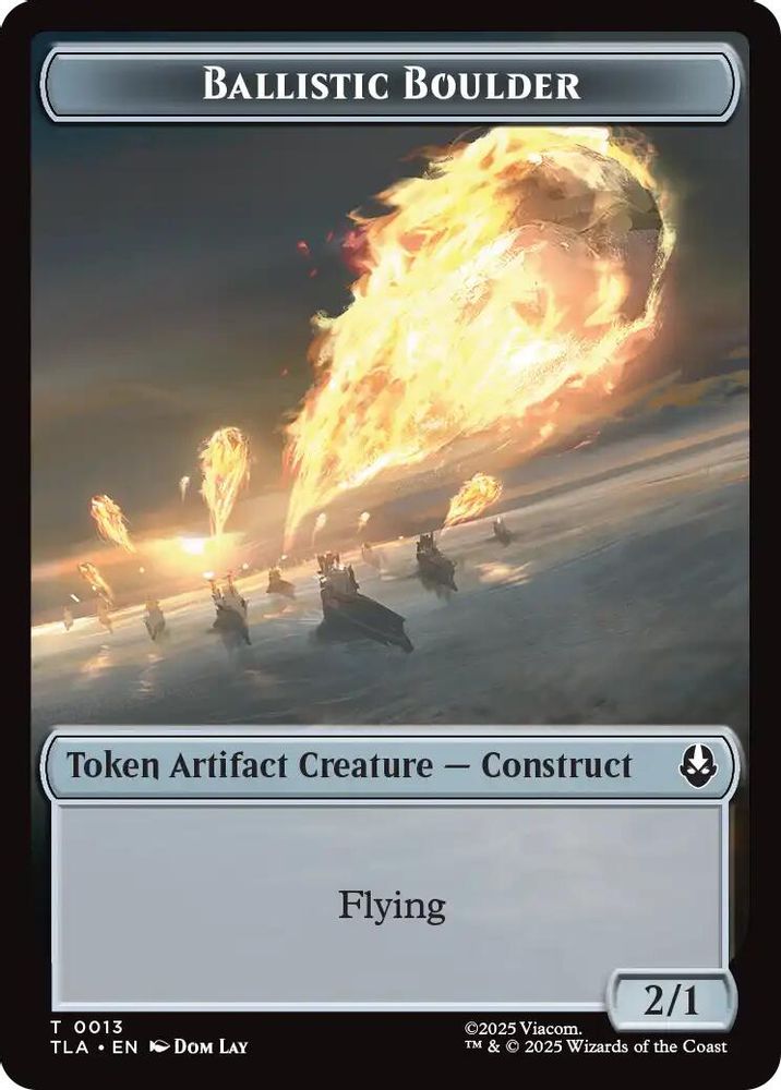 Ballistic Boulder // Food (0019) Double-Sided Token [Avatar: The Last Airbender Tokens]