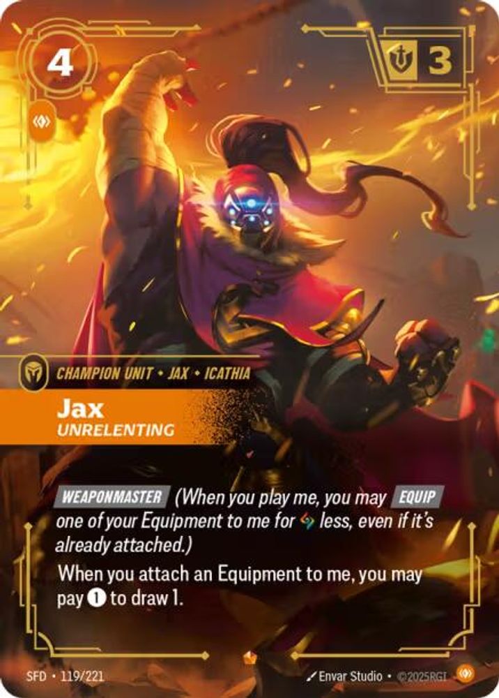 Jax - Unrelenting (119/221) - [Spiritforged Foil] (Riftbound TCG)