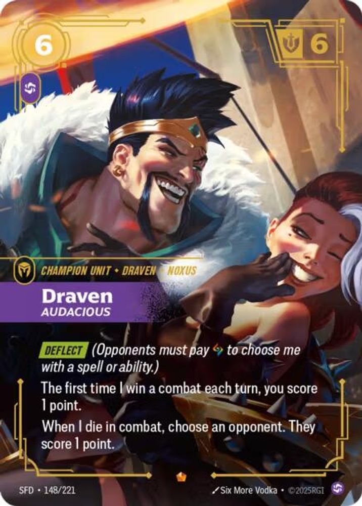 Draven - Audacious (148/221) - [Spiritforged Foil] (Riftbound TCG)