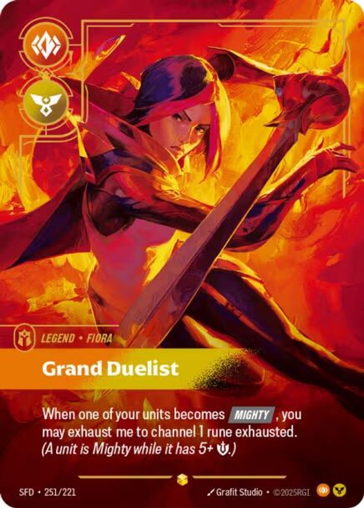 Fiora - Grand Duelist (Overnumbered) (251/221) - [Spiritforged Foil] (Riftbound TCG)