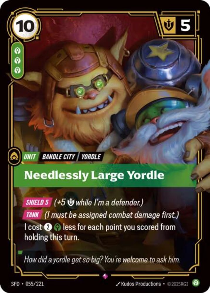 Needlessly Large Yordle (055/221) - [Spiritforged Foil] (Riftbound TCG)