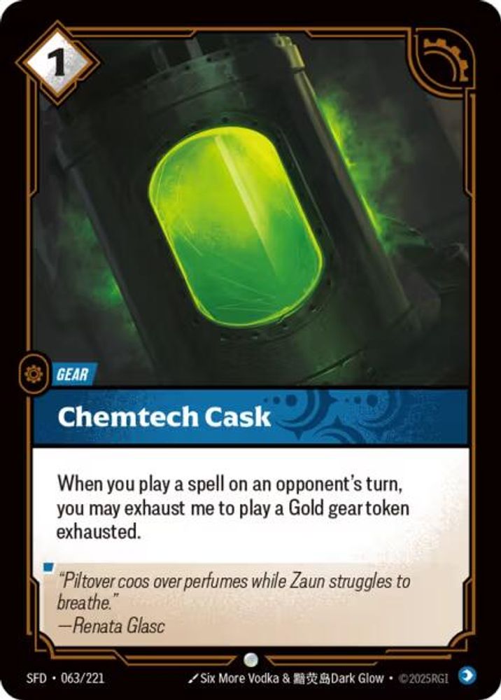 Chemtech Cask (063/221) - [Spiritforged Foil] (Riftbound TCG)