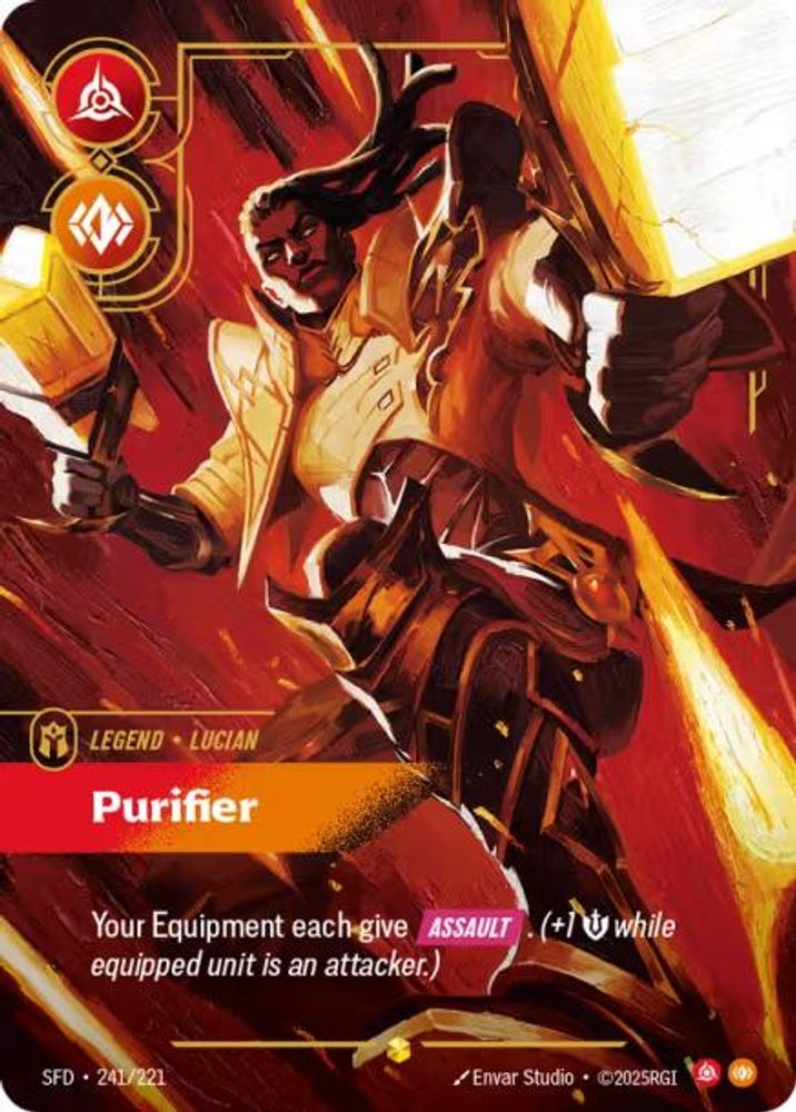 Lucian - Purifier (Overnumbered) (241/221) - [Spiritforged Foil] (Riftbound TCG)
