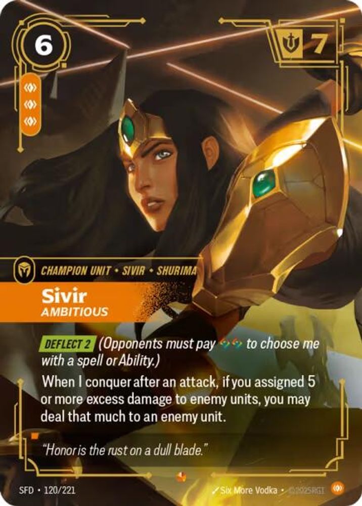 Sivir - Ambitious (120/221) - [Spiritforged Foil] (Riftbound TCG)