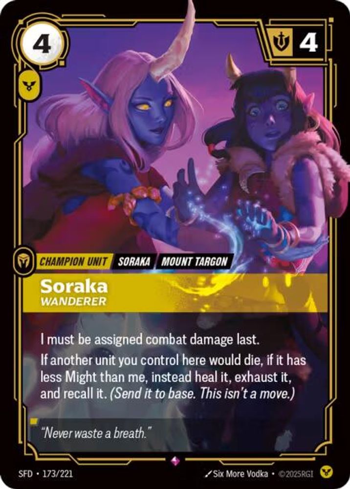 Soraka - Wanderer (173/221) - [Spiritforged Foil] (Riftbound TCG)