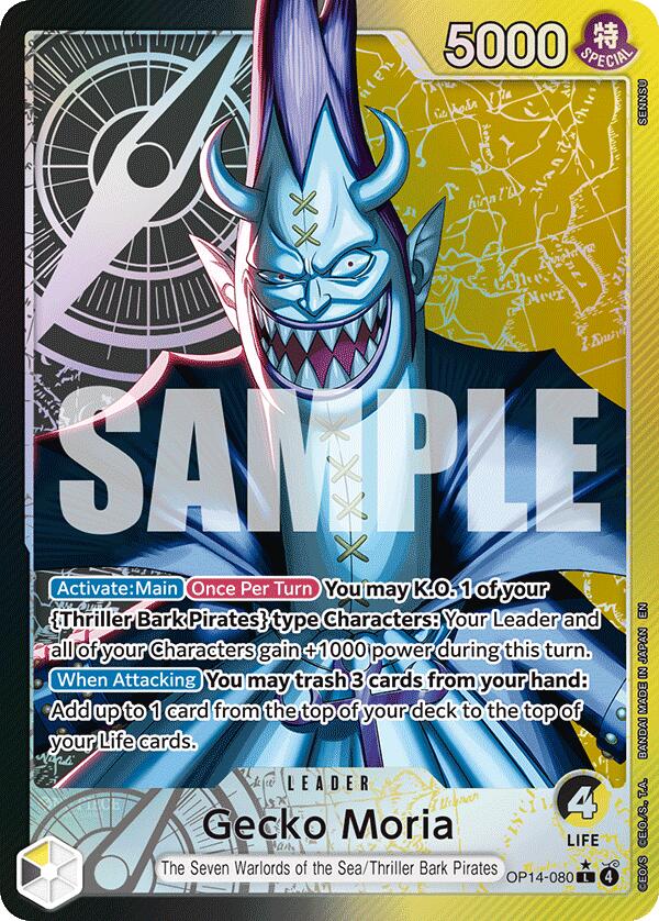 Gecko Moria (OP14-080) (Alternate Art) [The Azure Sea's Seven]