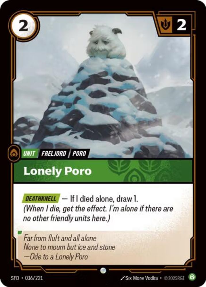 Lonely Poro (036/221) - [Spiritforged Foil] (Riftbound TCG)