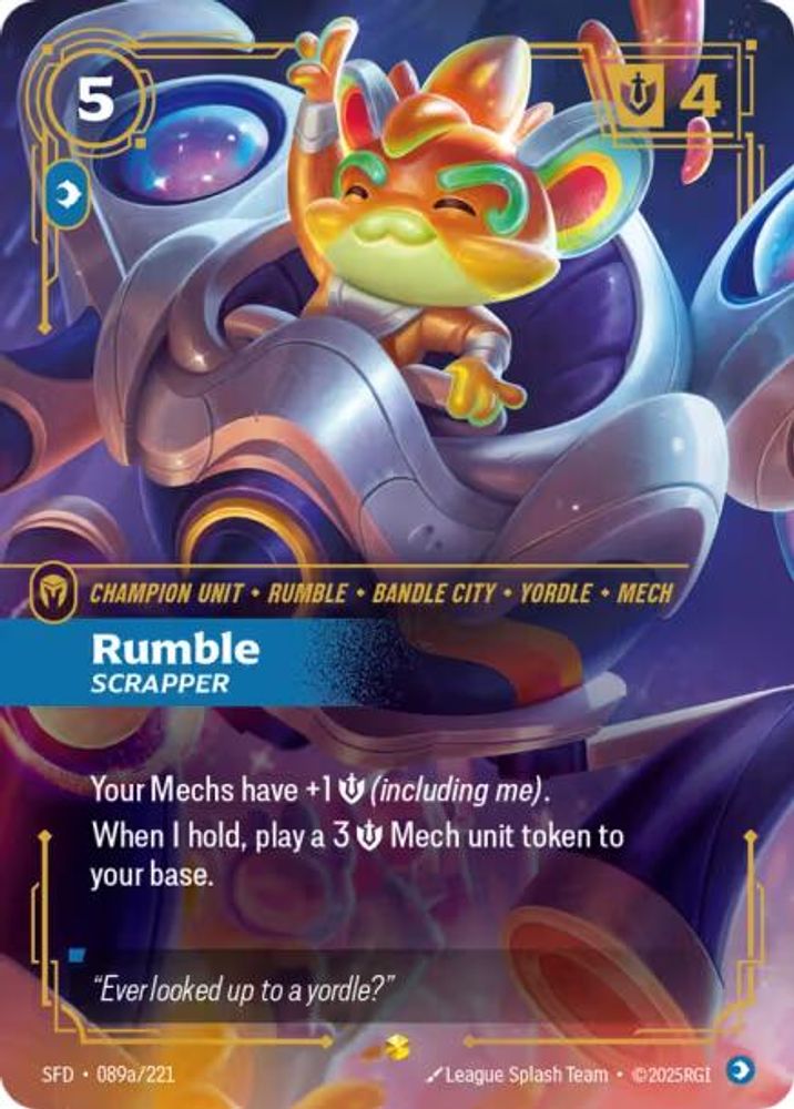 Rumble - Scrapper (Alternate Art) (089a/221) - [Spiritforged Foil] (Riftbound TCG)