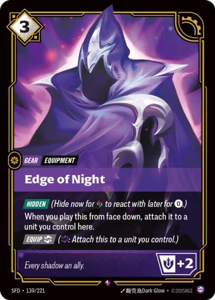 Edge of Night (139/221) - [Spiritforged Foil] (Riftbound TCG)