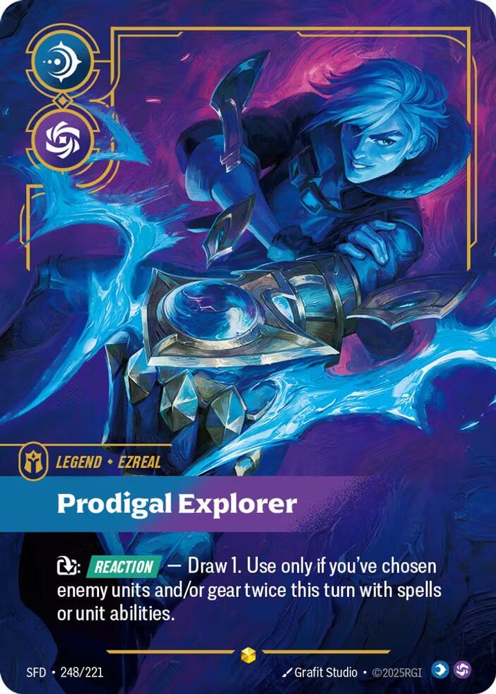 Ezreal - Prodigal Explorer (Overnumbered) (248/221) - [Spiritforged Foil] (Riftbound TCG)