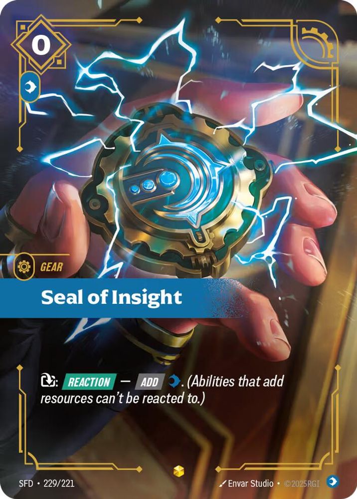 Seal of Insight (Overnumbered) (229/221) - [Spiritforged Foil] (Riftbound TCG)