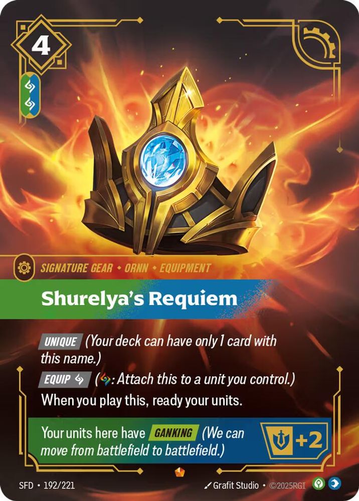 Shurelya's Requiem (192/221) - [Spiritforged Foil] (Riftbound TCG)