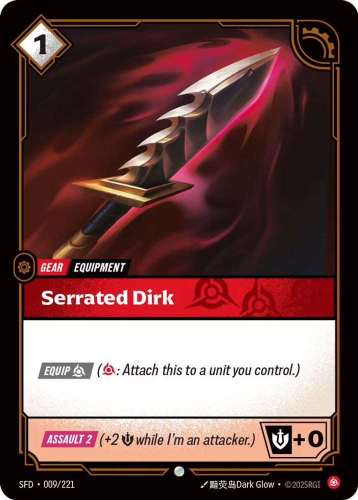 Serrated Dirk (009/221) - [Spiritforged Foil] (Riftbound TCG)