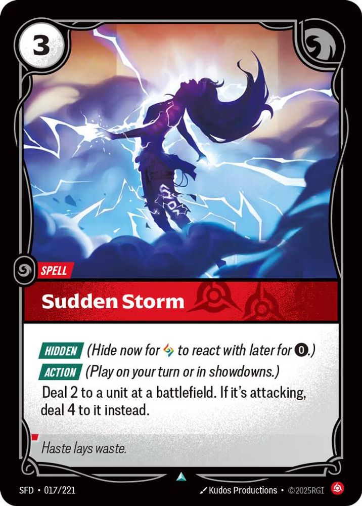 Sudden Storm (017/221) - [Spiritforged Foil] (Riftbound TCG)