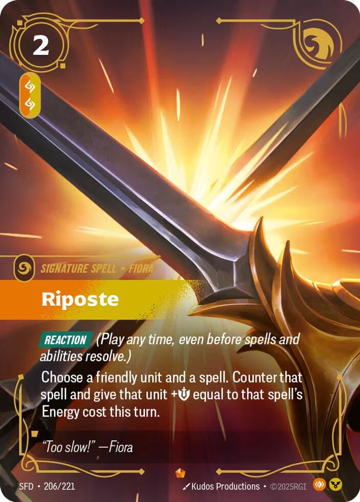 Riposte (206/221) - [Spiritforged Foil] (Riftbound TCG)