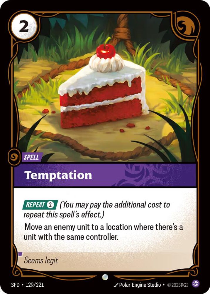Temptation (129/221) - [Spiritforged Foil] (Riftbound TCG)