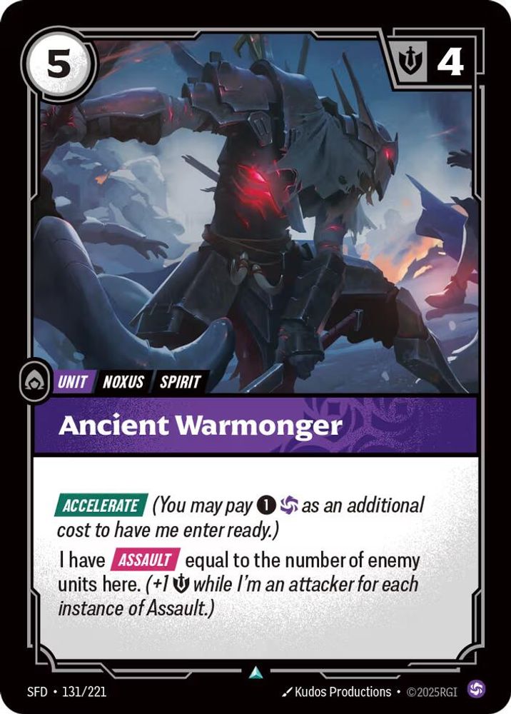 Ancient Warmonger (131/221) - [Spiritforged Foil] (Riftbound TCG)