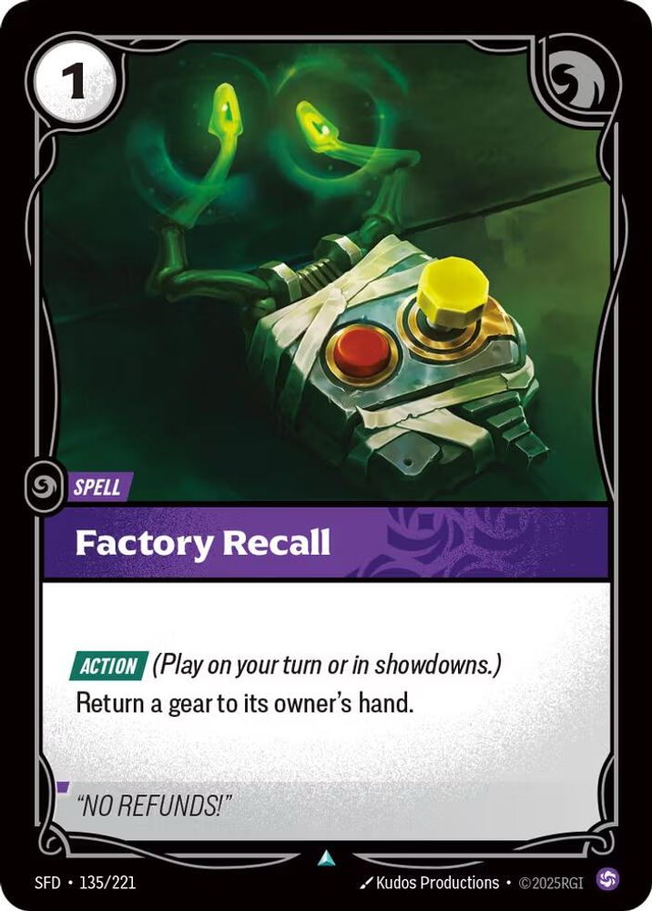 Factory Recall (135/221) - [Spiritforged Foil] (Riftbound TCG)