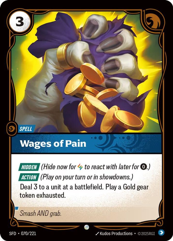 Wages of Pain (070/221) - [Spiritforged Foil] (Riftbound TCG)