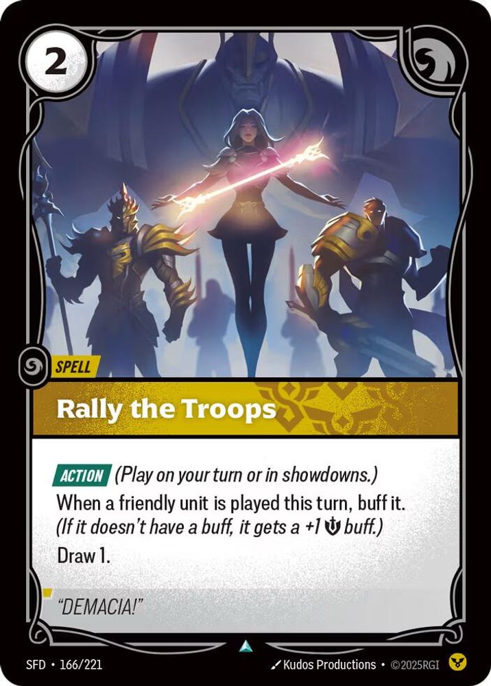 Rally the Troops (166/221) - [Spiritforged Foil] (Riftbound TCG)