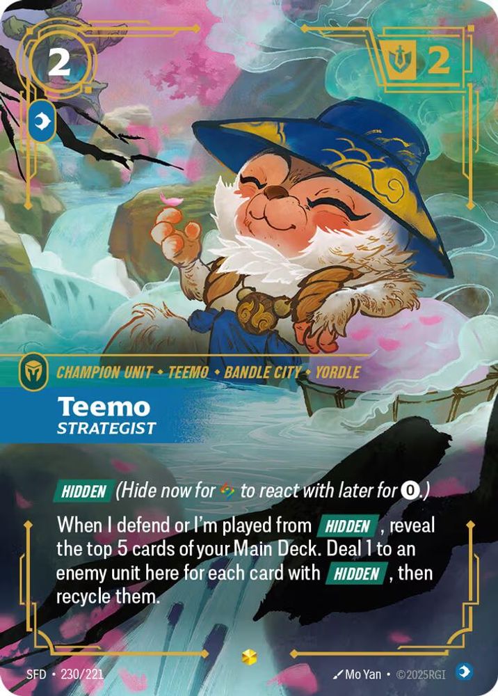 Teemo - Strategist (Overnumbered) (230/221) - [Spiritforged Foil] (Riftbound TCG)