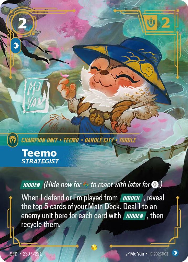 Teemo - Strategist (Signature) (230*/221) - [Spiritforged Foil] (Riftbound TCG)