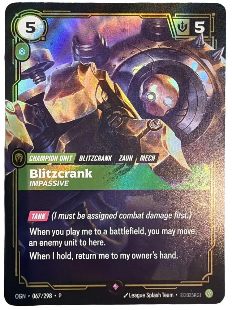 Blitzcrank - Impassive (067/298) - [Riftbound Organized Play Promotional Cards Foil] (Riftbound TCG)