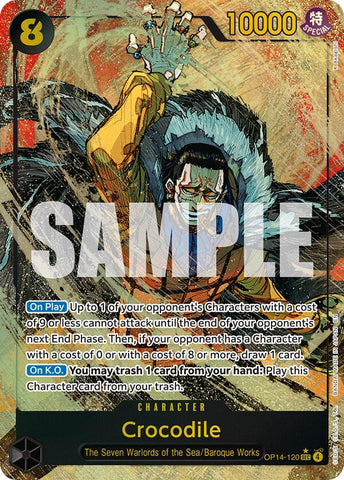 Crocodile (OP14-120) (Alternate Art) [The Azure Sea's Seven]