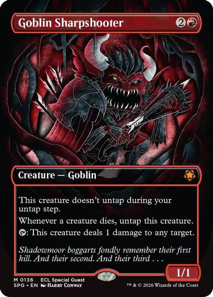 Goblin Sharpshooter (Borderless) [Lorwyn Eclipsed Special Guests]
