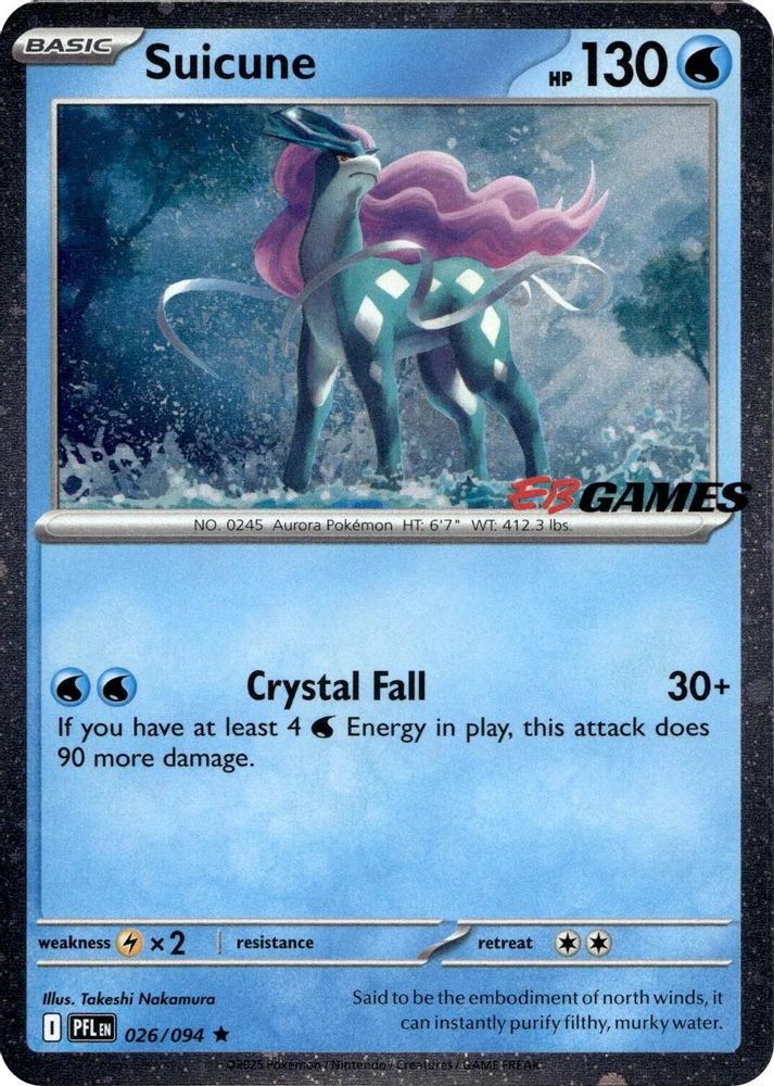 Suicune (EB Games Exclusive) 026  - Holofoil Miscellaneous Cards & Products - Rare