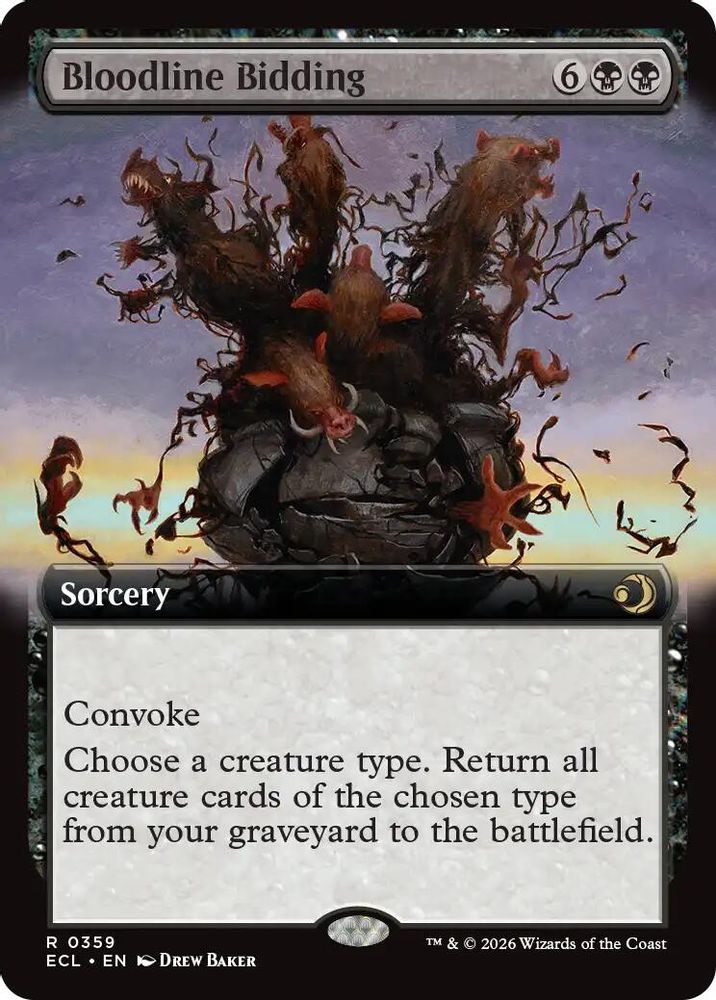 Bloodline Bidding (Extended Art) [Lorwyn Eclipsed]