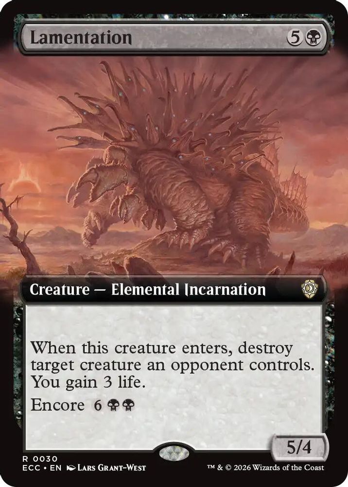 Lamentation (Extended Art) [Lorwyn Eclipsed Commander]