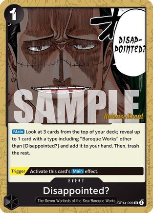 Disappointed? [The Azure Sea's Seven Release Event Cards]