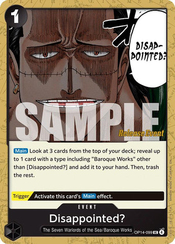 Disappointed? [The Azure Sea's Seven Release Event Cards]