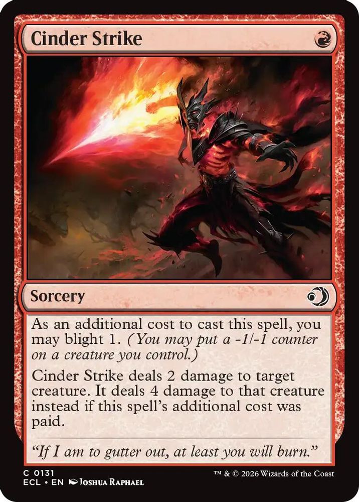 Cinder Strike [Lorwyn Eclipsed]