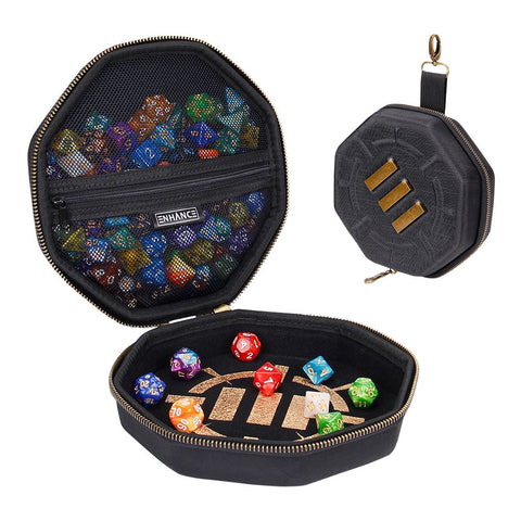 Dice Tray and Dice Case - Black
