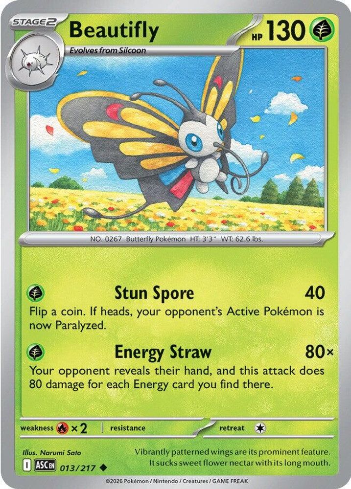 Beautifly 013/217  - Reverse Holofoil ME Ascended Heroes - Uncommon