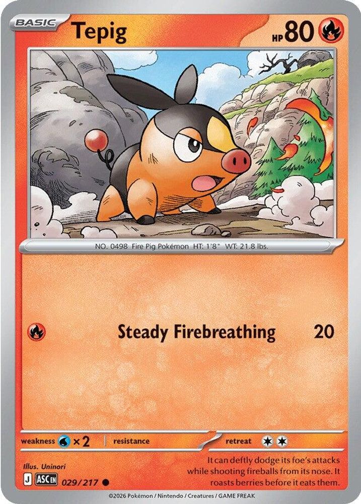 Tepig 029  - Reverse Holofoil ME Ascended Heroes - Common